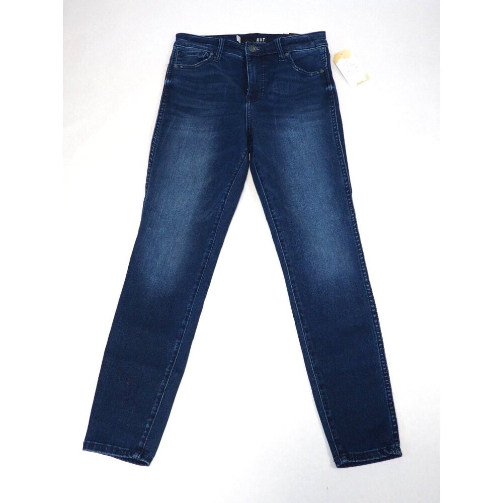 KUT From The Kloth High Rise Connie Fab Ab Ankle Skinny Blue Jeans, Size 0 NWT!